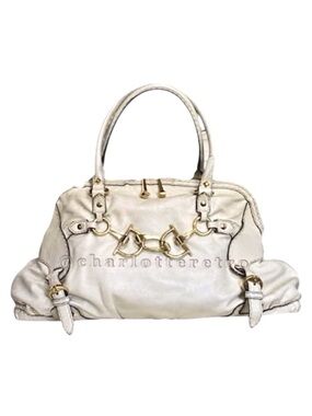 Gucci • Ivory Leather Horsebit Nail Boston Bag